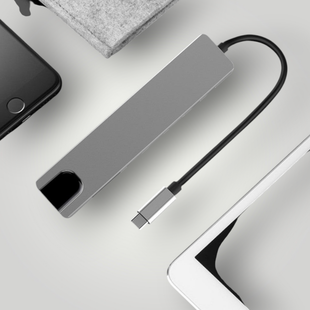 Hub USB tipo C Mi tienda de aluminio con 8 puertos incluyendo HDMI 4K y carga rápida PD para portátiles