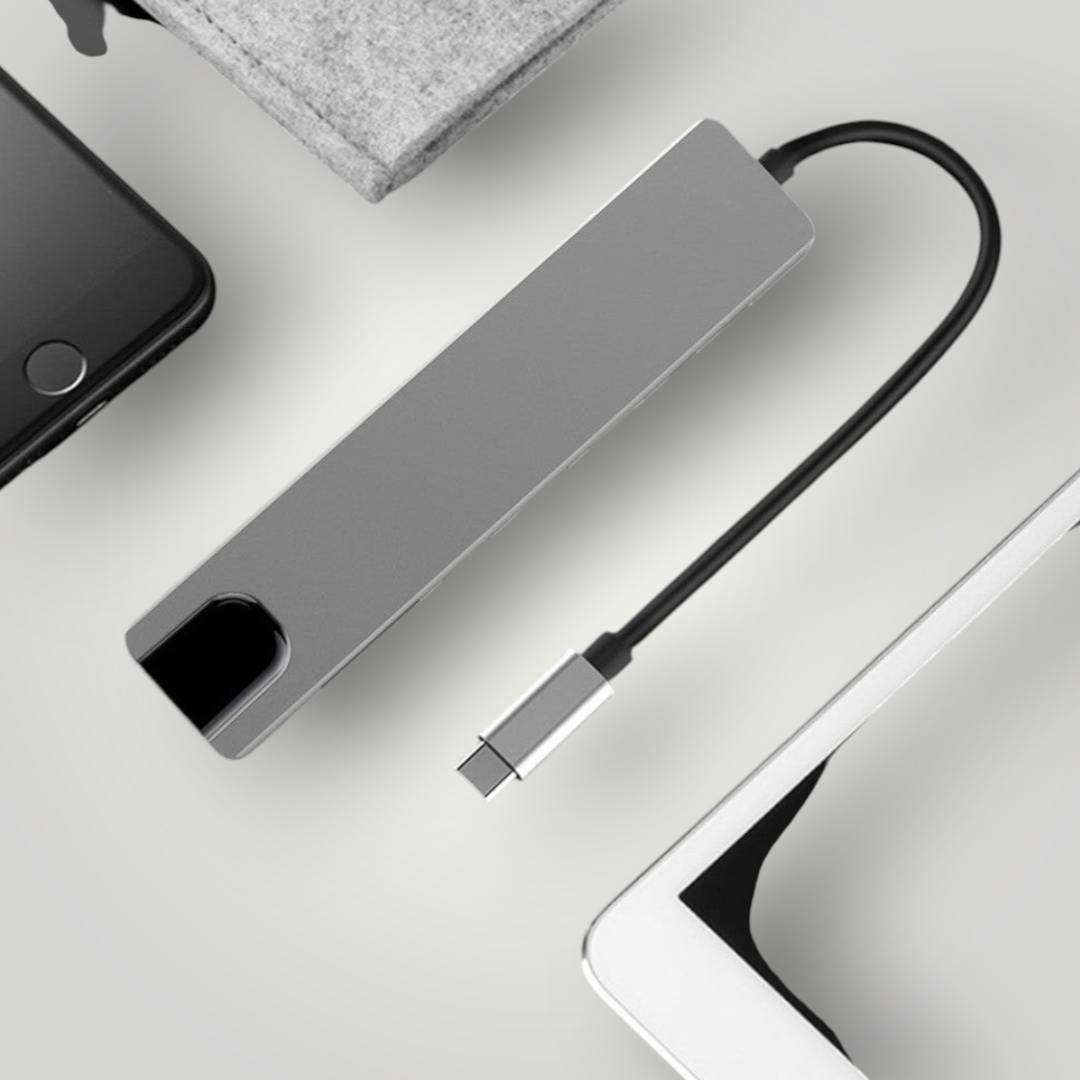Hub USB tipo C Mi tienda de aluminio con 8 puertos incluyendo HDMI 4K y carga rápida PD para portátiles