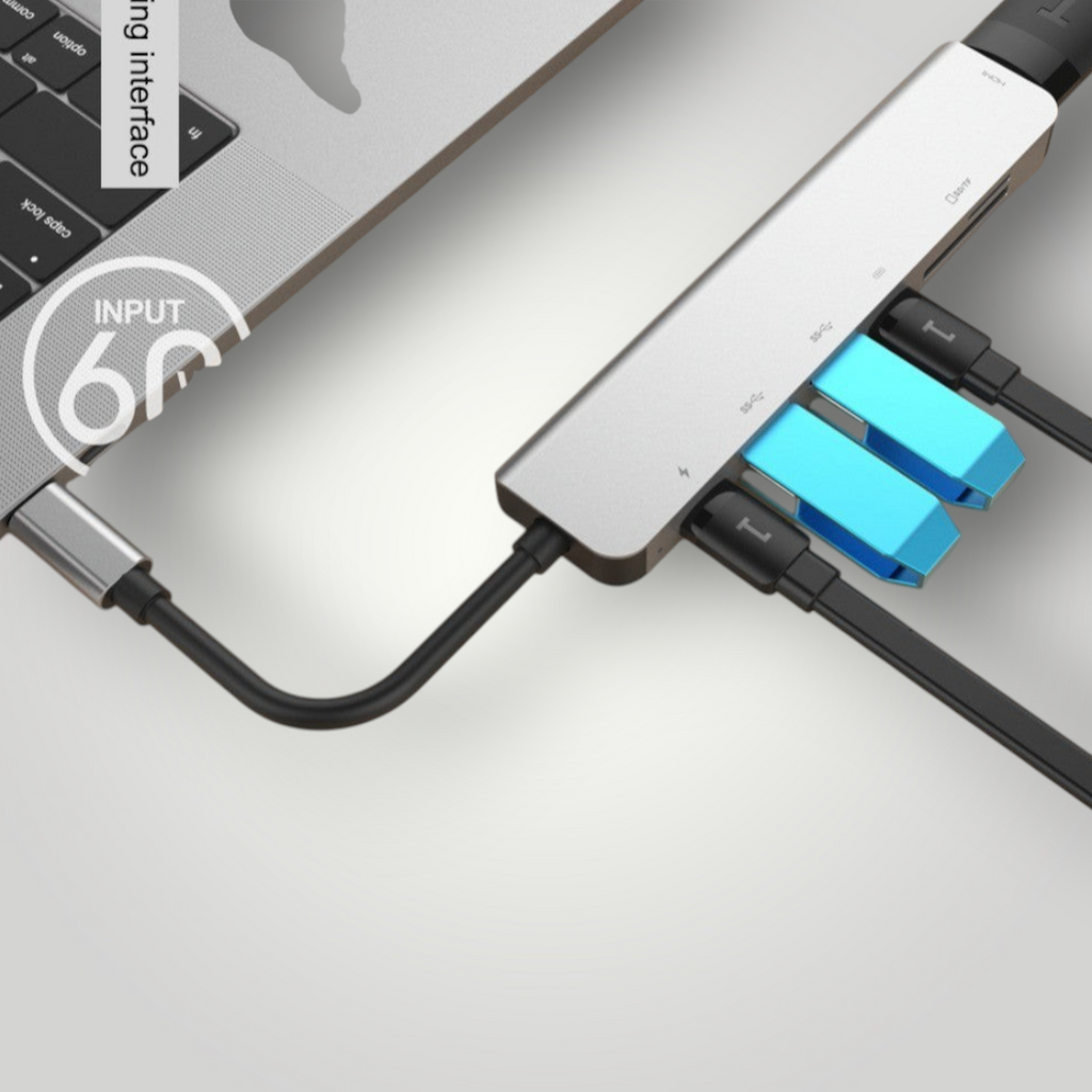 Hub USB tipo C Mi tienda de aluminio con 8 puertos, incluyendo HDMI 4K, carga PD y lectores de tarjetas SD y TF